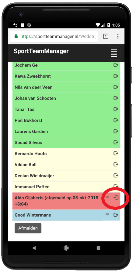 Als coach een afmelding ongedaan maken
